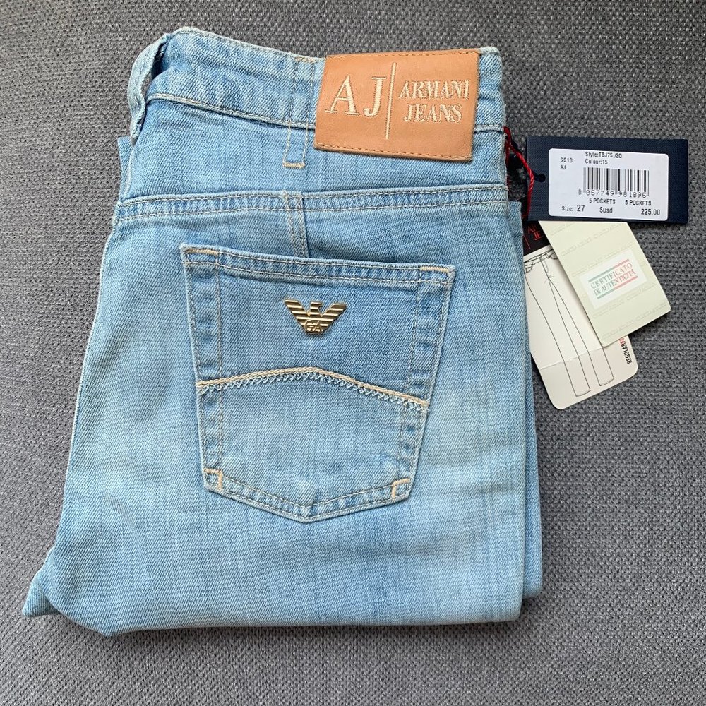 NWT Armani Jeans High Waist Straight Leg Women's